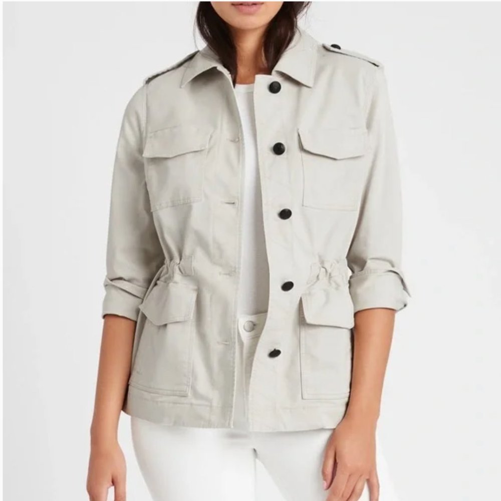 Banana Republic Utility Cargo Jacket in Stone